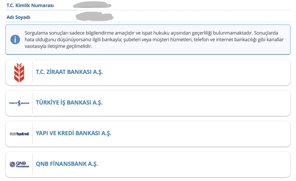 Hangi Bankalarda Hesabım Var. E-Devlet Üzerinden Sorgulama? E-Devlet Banka Hesaplarını Sorgulama Ekranı